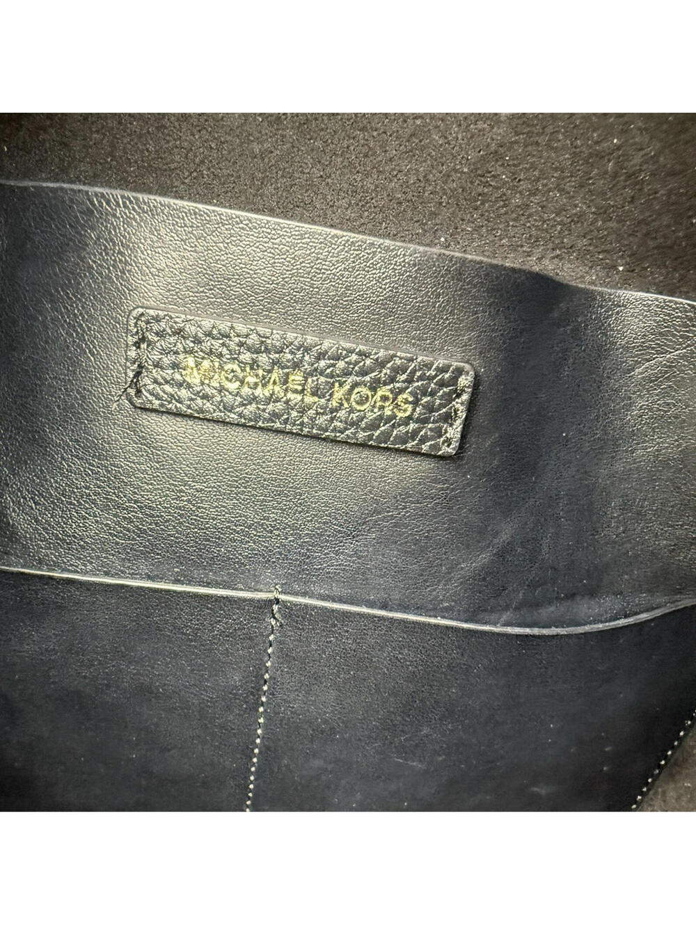 🌟🤩 Michael Kors Junie Medium Hobo Bag Black Pebbled Leather Gold Tone 👜 - Picture 11 of 11